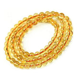 Citrine Quartz Crystal Bracelet Healing Beads Stretch Jewelry 5mm 6mm