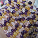 Natural Citrine Rose Quartz Amethyst Stone Beads for Jewelry Making