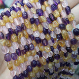 Natural Citrine Rose Quartz Amethyst Stone Beads for Jewelry Making