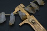 Natural Citrine Rough Point Yellow Crystal Quartz Stone Loose Beads