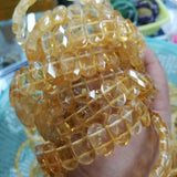 Natural Citrine Stone Beads Bracelet Gemstone Bangle