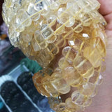 Natural Citrine Stone Beads Bracelet Gemstone Bangle