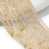 Faceted Natural Citrine Stone Beads 2mm 3mm 4mm Round Shape for DIY Jewelry