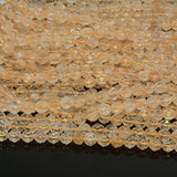 Natural Citrine Triangle Faceted Round Beads 8mm