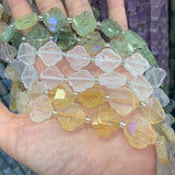 Natural Citrine Calcite Prehnite Beads 15'' DIY Loose Beads