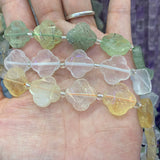 Natural Citrine Calcite Prehnite Beads 15'' DIY Loose Beads For Jewelry Making