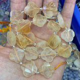 Natural Citrine Calcite Prehnite Beads 15'' DIY Loose Beads For Jewelry Making
