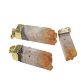 Natural Citrine Yellow Crystal Stone Druzy Pendant for Jewelry Making