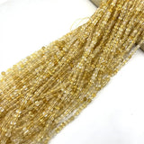 Natural Citrine Yellow Crystal Faceted Cube Loose Beads Strands
