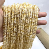 Natural Citrine Yellow Crystal Faceted Cube Loose Beads Strands