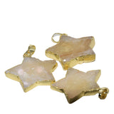 Natural Citrine Star Pendant Crystal Stone Women Accessories