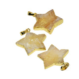 Natural Citrine Star Pendant Crystal Stone Women Accessories