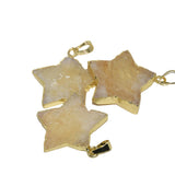 Natural Citrine Star Pendant Crystal Stone Women Accessories