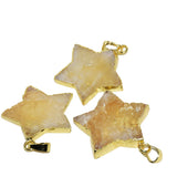 Natural Citrine Star Pendant Crystal Stone Women Accessories