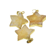 Natural Citrine Star Pendant Crystal Stone Women Accessories