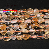Natural Citrines Beads Quartz Loose Beads 8-10mm 15''inch