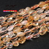 Natural Citrines Beads Quartz Loose Beads 8-10mm 15''inch