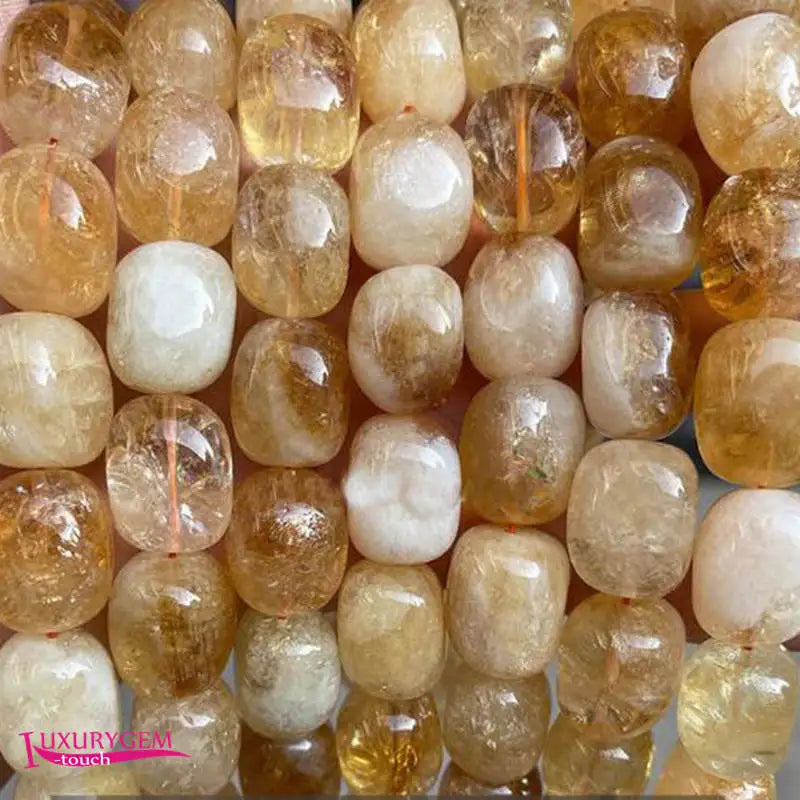 Natural Citrines Crystal Stone Spacer Loose Beads 15x20mm DIY Jewelry Making