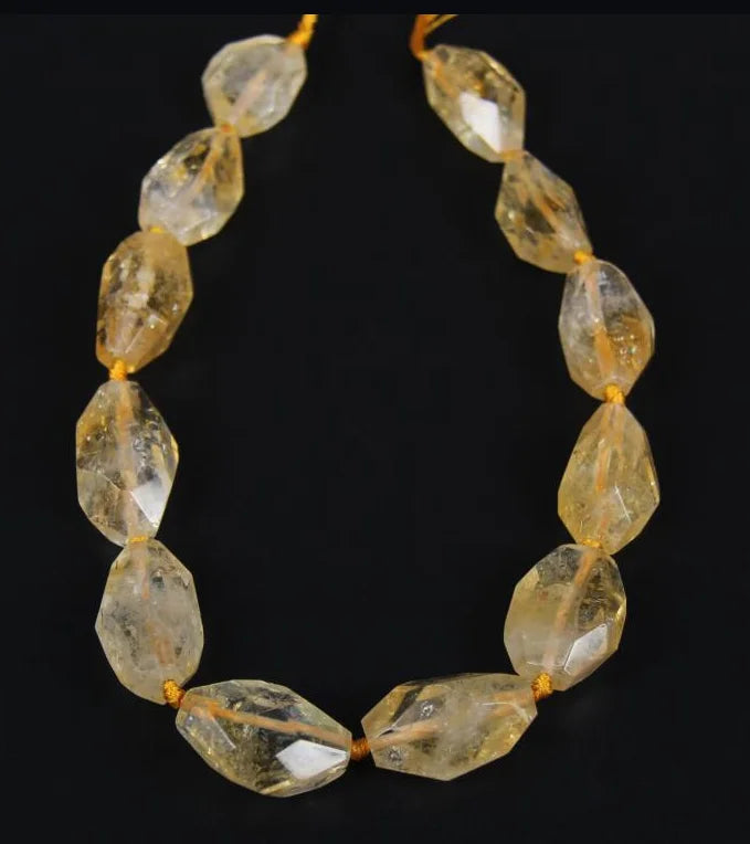 Natural Citrines Quartz Nugget Loose Beads Craft Choker