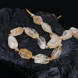 Natural Citrines Quartz Nugget Loose Beads Craft Choker