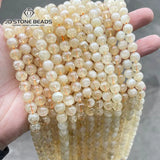Natural Citrines Stone Yellow Crystal Healing Bead for Jewelry Making