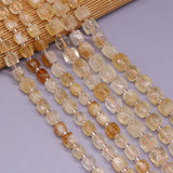 Natural Clean Citrine Faceted Cube Beads 14'' 10-11mm