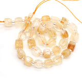 Natural Clean Citrine Faceted Cube Beads 14'' 10-11mm