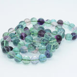 Natural Clean Fluorite Round Beads Bracelet 12mm