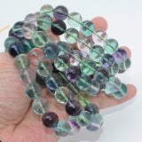Natural Clean Fluorite Round Beads Bracelet 12mm