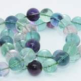 Natural Clean Fluorite Round Beads Bracelet 12mm