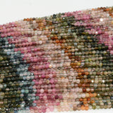 Natural Clean Tourmaline Faceted Round Beads 3mm