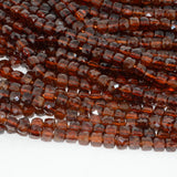 Natural Spessartine Garnet Cube Beads 5.8mm-6mm