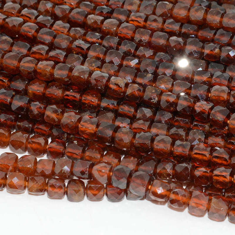 Natural Spessartine Garnet Cube Beads 5.8mm-6mm