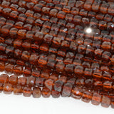 Natural Spessartine Garnet Cube Beads 5.8mm-6mm