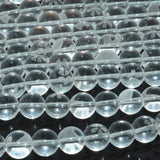 Natural Clean Quartz Round Beads Flower Caving 10mm