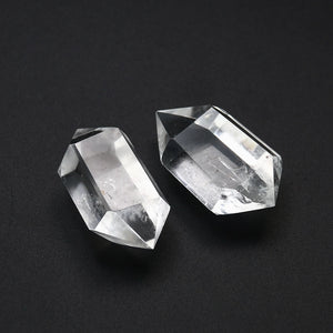 Natural Clear Crystal Double Point Quartz Pendant Chakra Reiki Healing Stone
