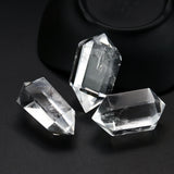 Natural Clear Crystal Double Point Quartz Pendant Chakra Reiki Healing Stone
