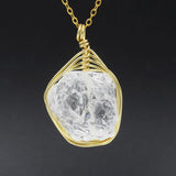 Natural Clear Crystal Pendant Wire Wrap Raw Ore Mineral Quartz Crystal
