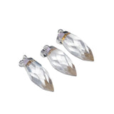 Bullet Crystal Pendant for Women Clear Quartz Charms Long Face Jewellery