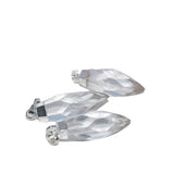 Bullet Crystal Pendant for Women Clear Quartz Charms Long Face Jewellery