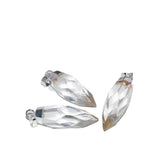 Bullet Crystal Pendant for Women Clear Quartz Charms Long Face Jewellery