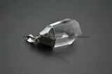 Natural Clear Crystal Quartz Surface Cutting Nugget Stone Pendant