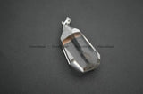 Natural Clear Crystal Quartz Surface Cutting Nugget Stone Pendant