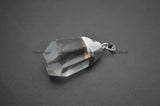 Natural Clear Crystal Quartz Surface Cutting Nugget Stone Pendant