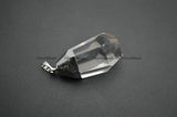 Natural Clear Crystal Quartz Surface Cutting Nugget Stone Pendant