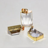 Clear Quartz Rectangle Pendant Jewelry Making Plating Crystal Stone Necklace