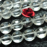 Clear Rock Crystal Faceted Coin Loose Beads Gemstone Bracelet Necklace DIY
