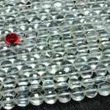 Clear Rock Crystal Faceted Coin Loose Beads Gemstone Bracelet Necklace DIY