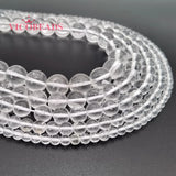 Natural Rock Crystal Quartz Stone Beads 4-12mm for DIY Jewelry
