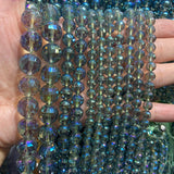 Green Rainbow Quartz Beads 15'' Round Faceted for Jewelry Making